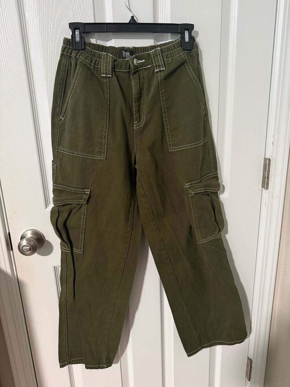 Simple Society Olive Cargo Pants Size 7/28